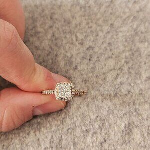 10k rose gold engagement ring